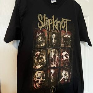 Unisex Slipknot Anniversary Tee - ‘99 Masks Front & Back (Medium)